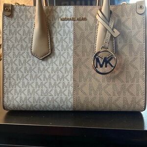 Michael Kors Two-Tone Beige Tote